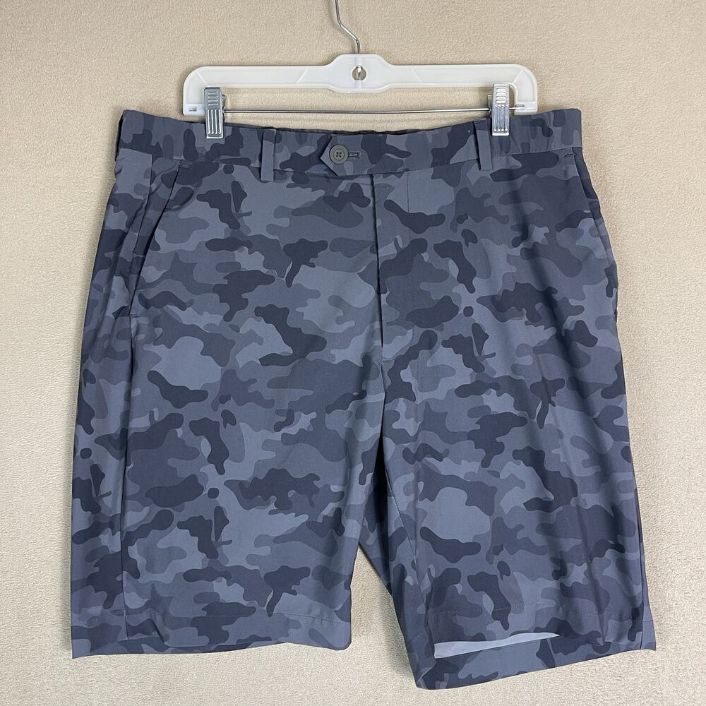 G Fore Short Mens 36 Blue Camo Maverick Golf Athletic‎ Stretch Breathable 9"